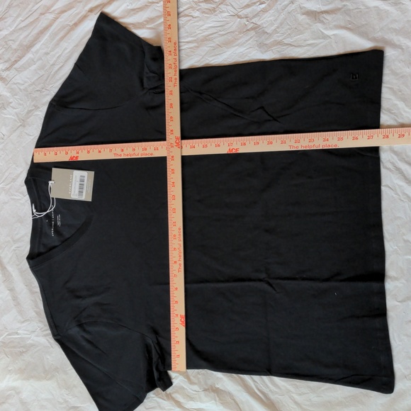 Everlane Uniform Organic Cotton Black V Neck T Shirt NWT Size XL - Picture 3 of 4